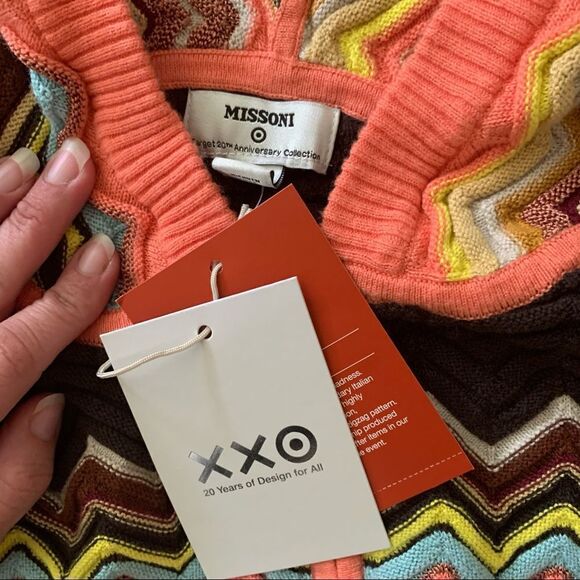 New MISSONI TARGET Long Cardigan Hoodie Sweater XL - Picture 5 of 6